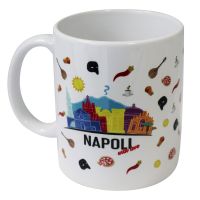 MUG IN CERAMICA INTERNO BIANCO STAMPA NAPOLI WITH LOVE