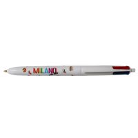 PENNA A SFERA IN PLASTICA 4 COLORI MILANO WITH LOVE