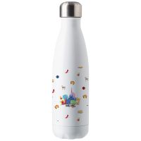 BORRACCIA BIANCA IN ACCIAIO INOX DOPPIA PARETE 500 ML MILANO WITH LOVE
