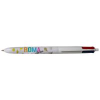 PENNA A SFERA IN PLASTICA 4 COLORI ROMA WITH LOVE