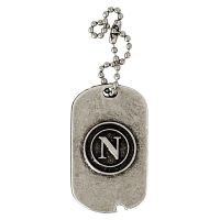 PORTACHIAVI PIASTRINA TIPO MILITARE ANTICHIZZATA SENZA COLORI CON LOGO E