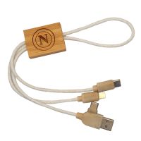 SET CAVI PER RICARICA IN COTONE E BAMBOO CONNESSIONI USB TyP C, MICRO US