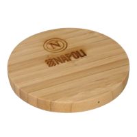 CARICATORE WIRELESS BAMBOO INPUT V-2A/OUTPUT 5V-1A CON INDICATORI LED E