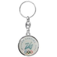 PORTACHIAVI METALLO TONDO STAMPATO - Olimpiadi Milano Cortina 2026