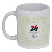 TAZZA MUG CERAMICA DIA 8 CM PARALYMPIC EMBLEMA COLORATO FONDO SIGN