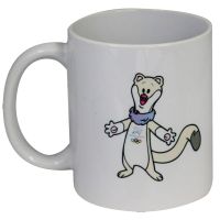 TAZZA MUG CERAMICA DIA 8 CM OLYMPIC MASCOT TINA COLORATO FONDO BIANCO