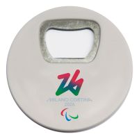 MAGNETE APRIBOTTIGLIE IN ABS BIANCO DIA 67 MM PARALYMPIC EMBLEMA COLORAT