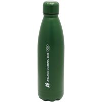 BORRACCIA TERMICA VERDE OPACO 500 ML OLYMPIC EMBLEMA MONOCROMATICO SCRIT