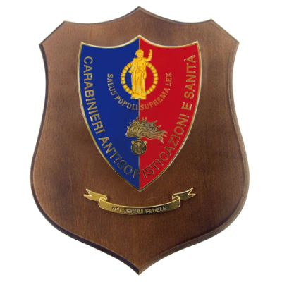 CREST CARABINIERI ANTISOFISTICAZIONE E SANITA' MIS CM 22,5X17,5