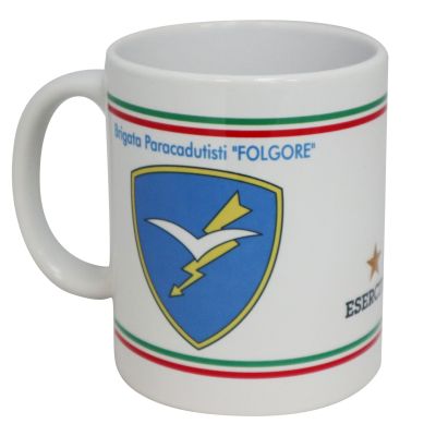 TAZZA IN CERAMICA FOLGORE ESERCITO