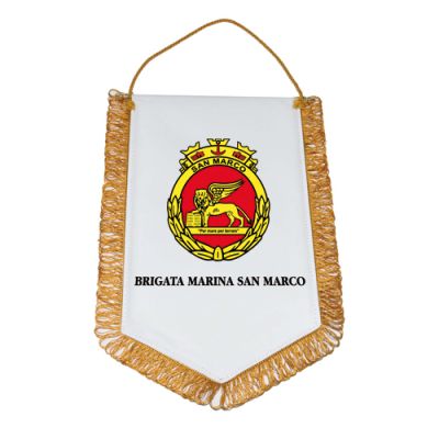 GAGLIARDETTO PENTAGONALE 35X25 CM BRIGATA MARINA SAN MARCO