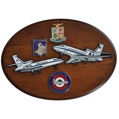 CREST ARALDICO AEREI FALCON 50 - FALCON 900EX AERONAUTICA MILITARE MIS CM 22,5 X 17,5