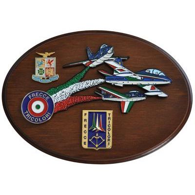 CREST ARALDICO AEREI F-86 - G91 PAN - MB 339 PAN FRECCE TRICOLORI MIS CM 22,5 X 17,5