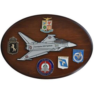 CREST ARALDICO AEREI EUROFIGHTER 2000 TYPHOON AERONAUTICA MILITARE MIS CM 22,5 X 17,5