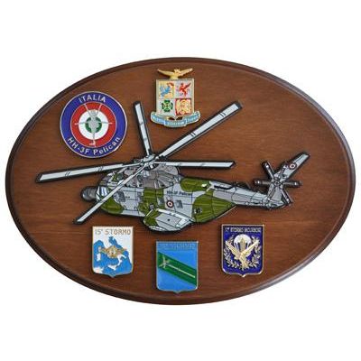 CREST ARALDICO AEREI HH-3F PELICAN AERONAUTICA MILITARE MIS CM 22,5 X 17,5