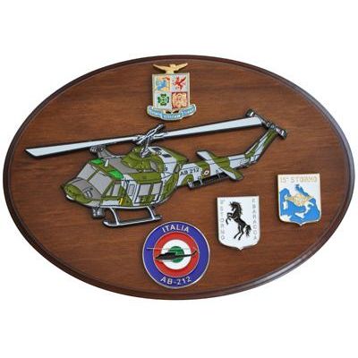 CREST ARALDICO AEREI AB.212 AERONAUTICA MILITARE MIS CM 22,5 X 17,5