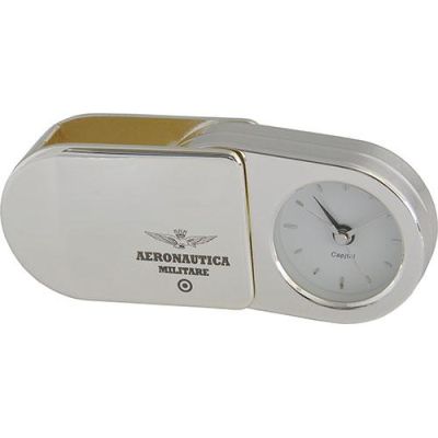 SVEGLIA PIEGHEVOLE ELLISSE LUX BOX (SILVER PLATED) AERONAUTICA MILITARE