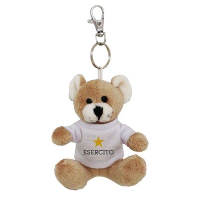 PORTACHIAVI ORSETTO PELUCHE H 8 CM ESERCITO