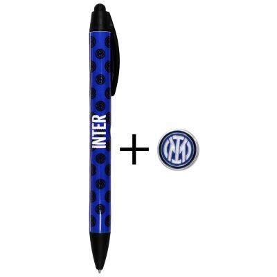 SET PENNA E DISTINTIVO CON LOGO UFFICIALE INTER IN BLISTER