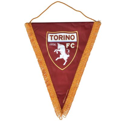 GAGLIARDETTO TRIANGOLARE IN RASO LOGO UFFICIALE TORINO FC 25X35 CM