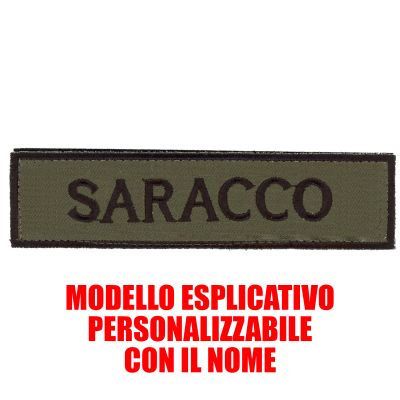 PATCH NOME RICAMATA CON VELCRO