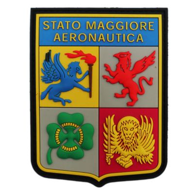 TOPPA GOMMATA CON VELCRO 70X90mm STATO MAGGIORE AERONAUTICA