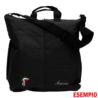 BORSA PORTACASCO NERA CON LOGO RICAMATO CARABINIERI PERSONALIZZABILE