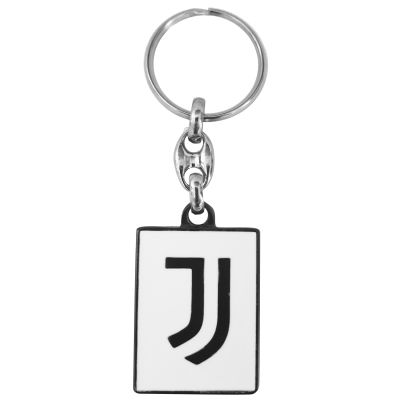 PORTACHIAVI IN METALLO SMALTATO RETTANGOLARE LOGO UFFICIALE JUVENTUS