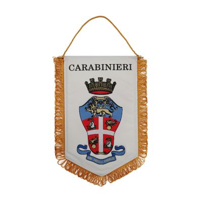 GAGLIARDETTO ARALDICO PENTAGONALE MEDIO 20X28 CM CARABINIERI