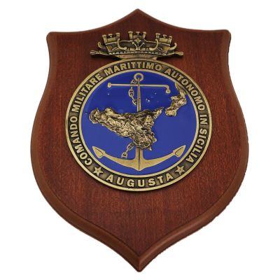 CREST IN METALLO M.M. COMANDO AUTON AUGUSTA