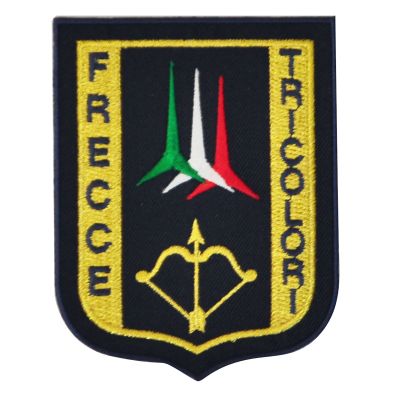 PATCH RICAMATA FRECCE TRICOLORI CON VELCRO 75X100 MM