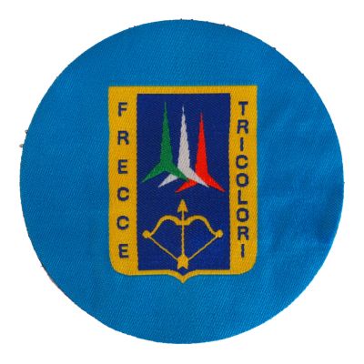 PATCH DISTINTIVO RICAMATO CON VELCRO Dia 80 MM FRECCE TRICOLORI SFONDO A