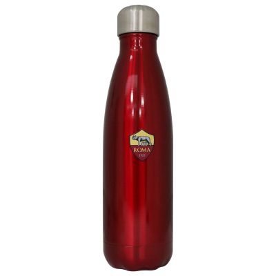 THERMOS IN ACCIAIO CON TAPPO A VITE COLORE BORDEAUX 500 ML LOGO S ROMA