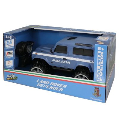 MODELLINO RC LAND ROVER DEFENDER POLIZIA 1:16 2.4 GHZ RADIOCOMANDATA