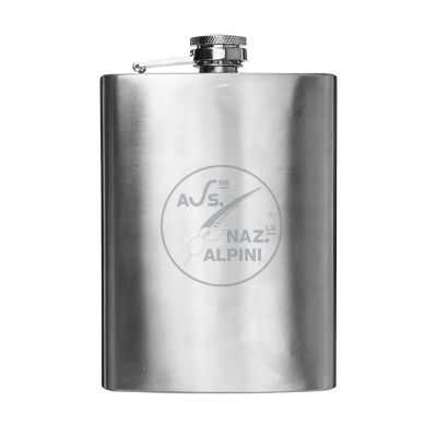 FIASCHETTA IN ACCIAO INOX 100 ML CON FINITURA OPACA LOGO ANA