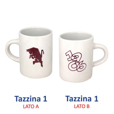 SET 2 TAZZINE CAFFE' STAMPA LOGO FORZA TORO