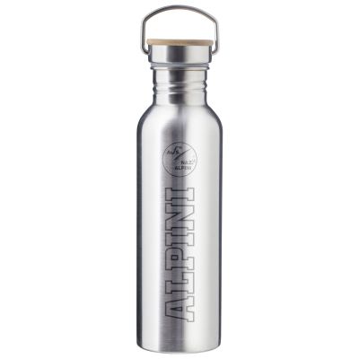 BORRACCIA IN ACCIAO INOX 700 ML ARGENTO CON LOGO ANA E SCRITTA ALPINI