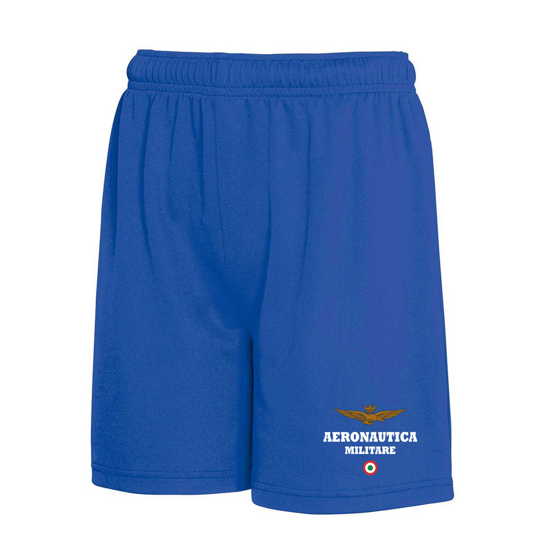 PANTALONCINO RUNNING, LOGO STAMPATO 100% POLIESTERE AERONAUTICA MILITARE
