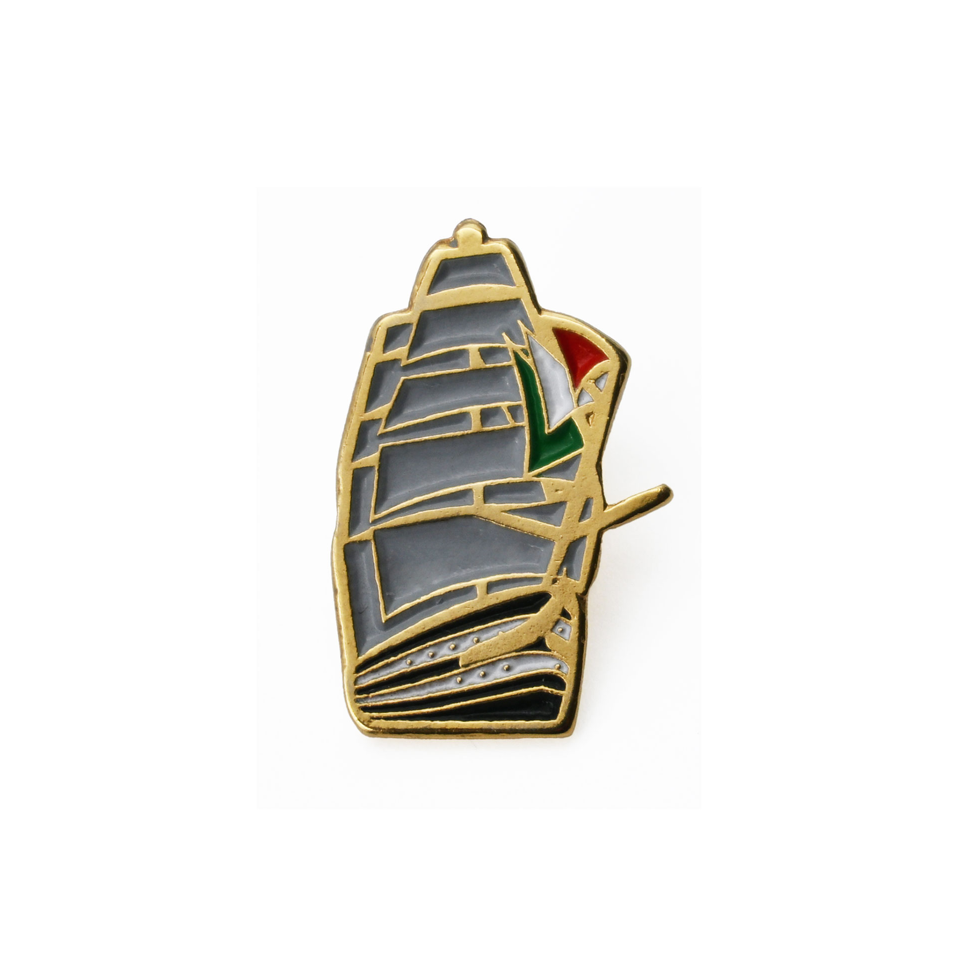 DISTINTIVO IN METALLO SMALTATO A COLORI NAVE AMERIGO VESPUCCI