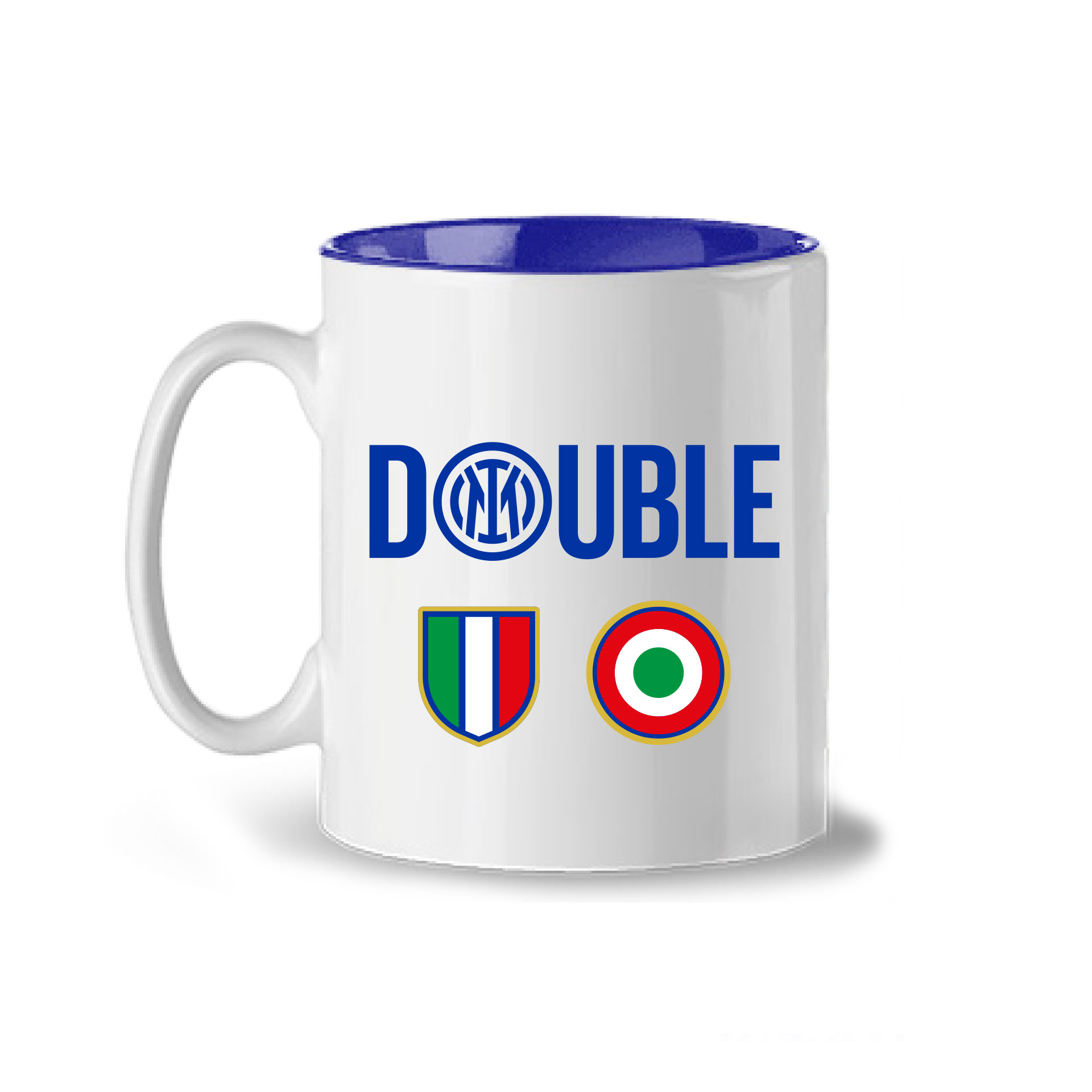 TAZZA IN CERAMICA INTERNO BLU LINEA DOUBLE INTER