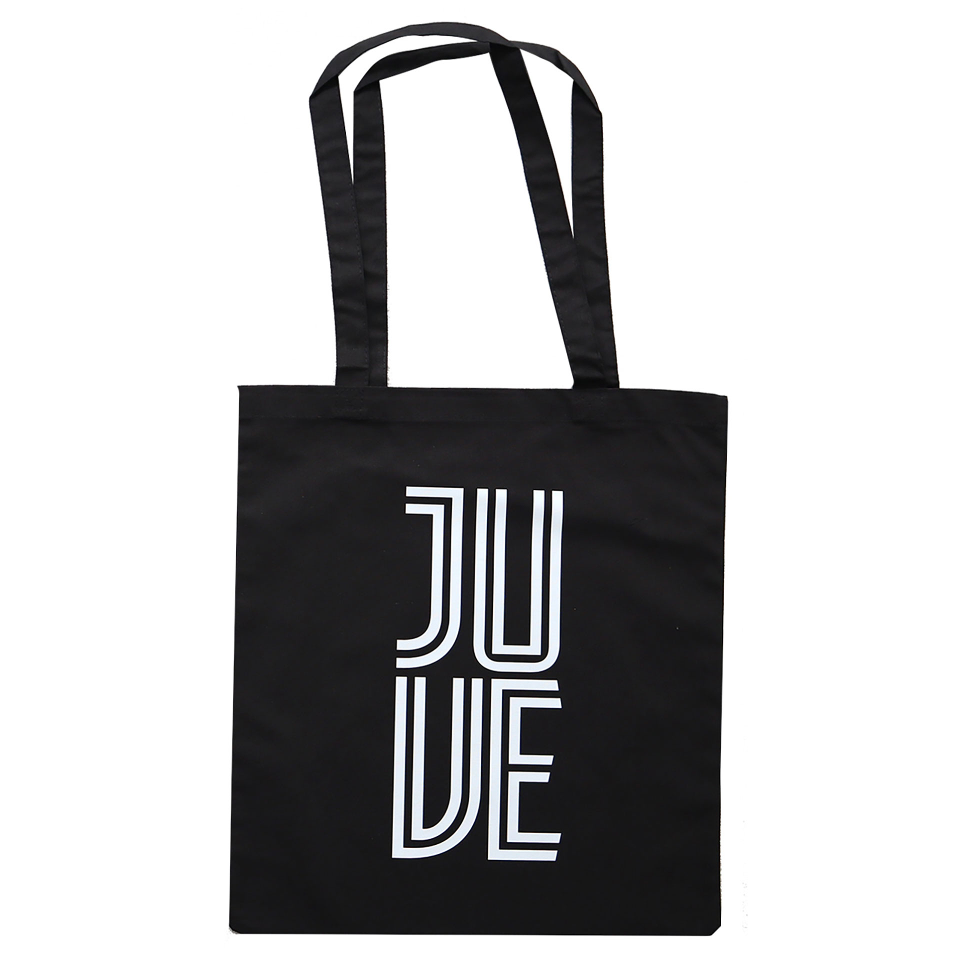 SHOPPER NERA IN COTONE CON MANICI LUNGHI JUVENTUS