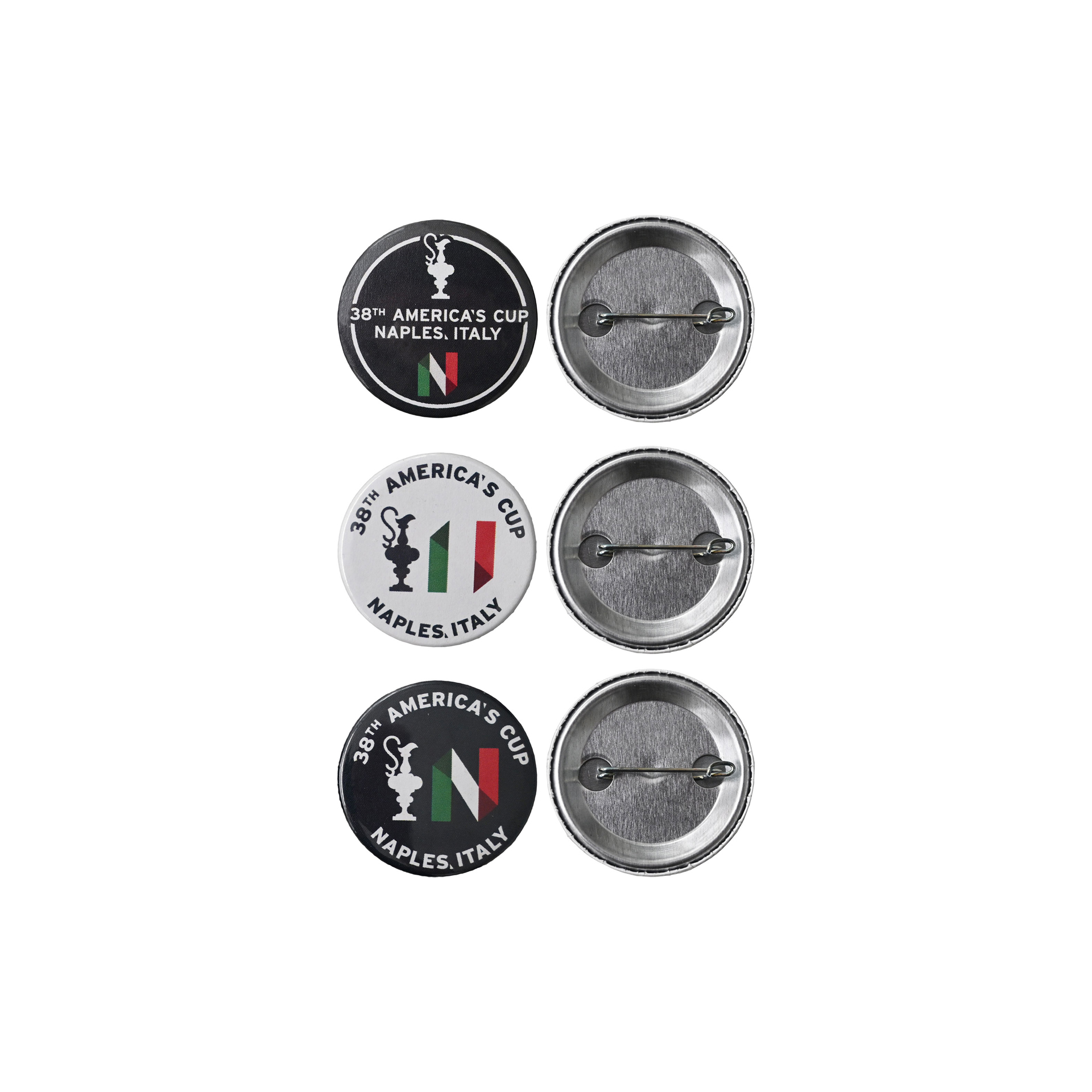 SET 3 SPILLE AMERICA'S CUP 38 COPPA E N DIAMETRO 3,8 CM