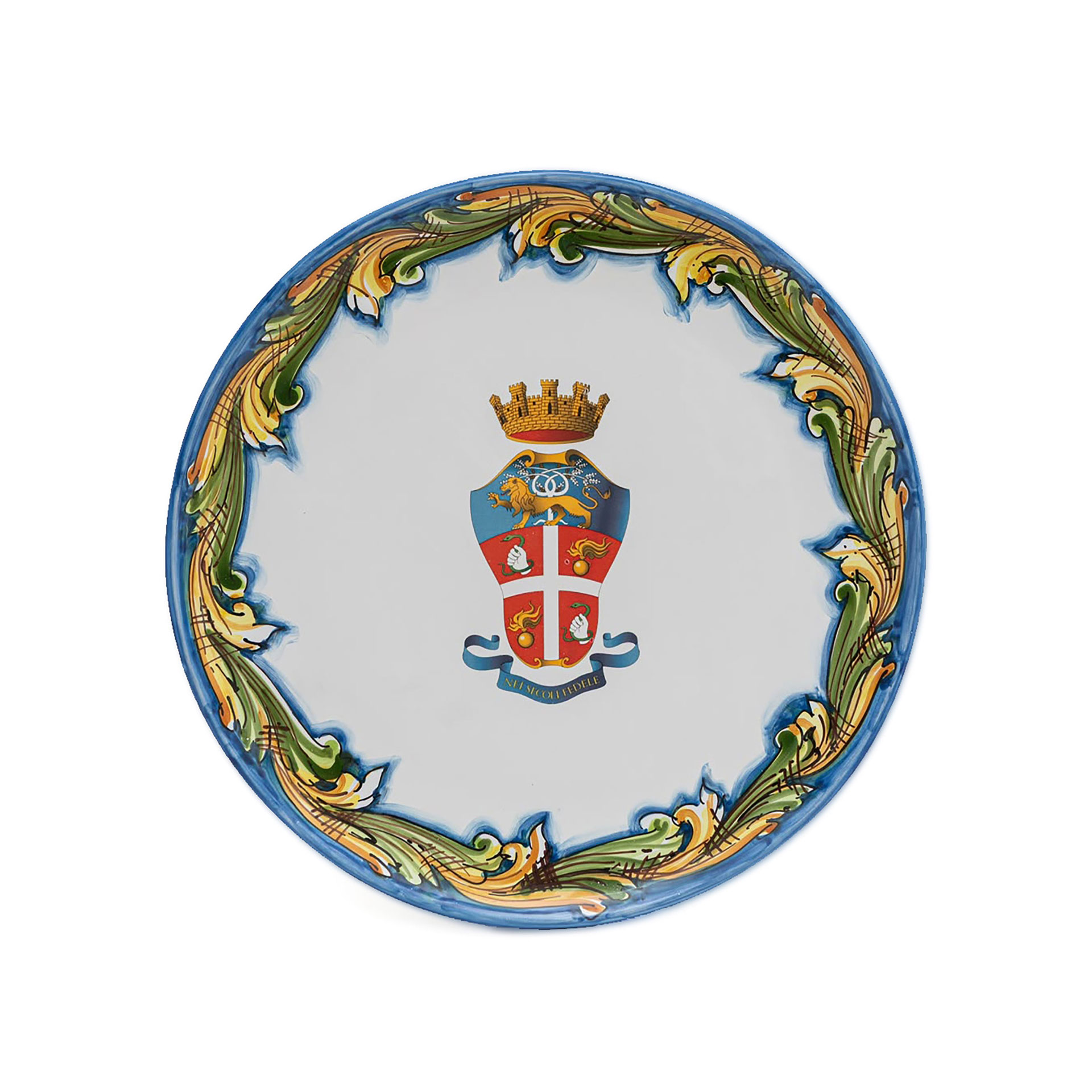 PIATTO IN CERAMICA DI CALTAGIRONE Ø 24 CM CARABINIERI