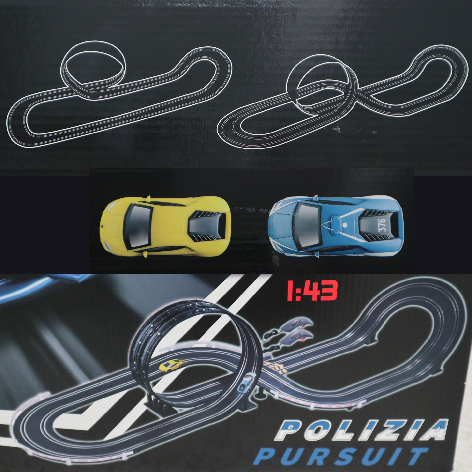 PISTA POLISTIL POLIZIA LAMBORGHINI HURACAN 1:43