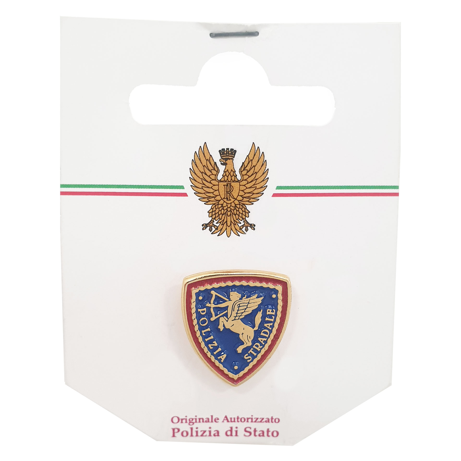 DISTINTIVO DA GIACCA METALLO STEMMA ARALDICO CM 1,6X1,6 POLIZIA