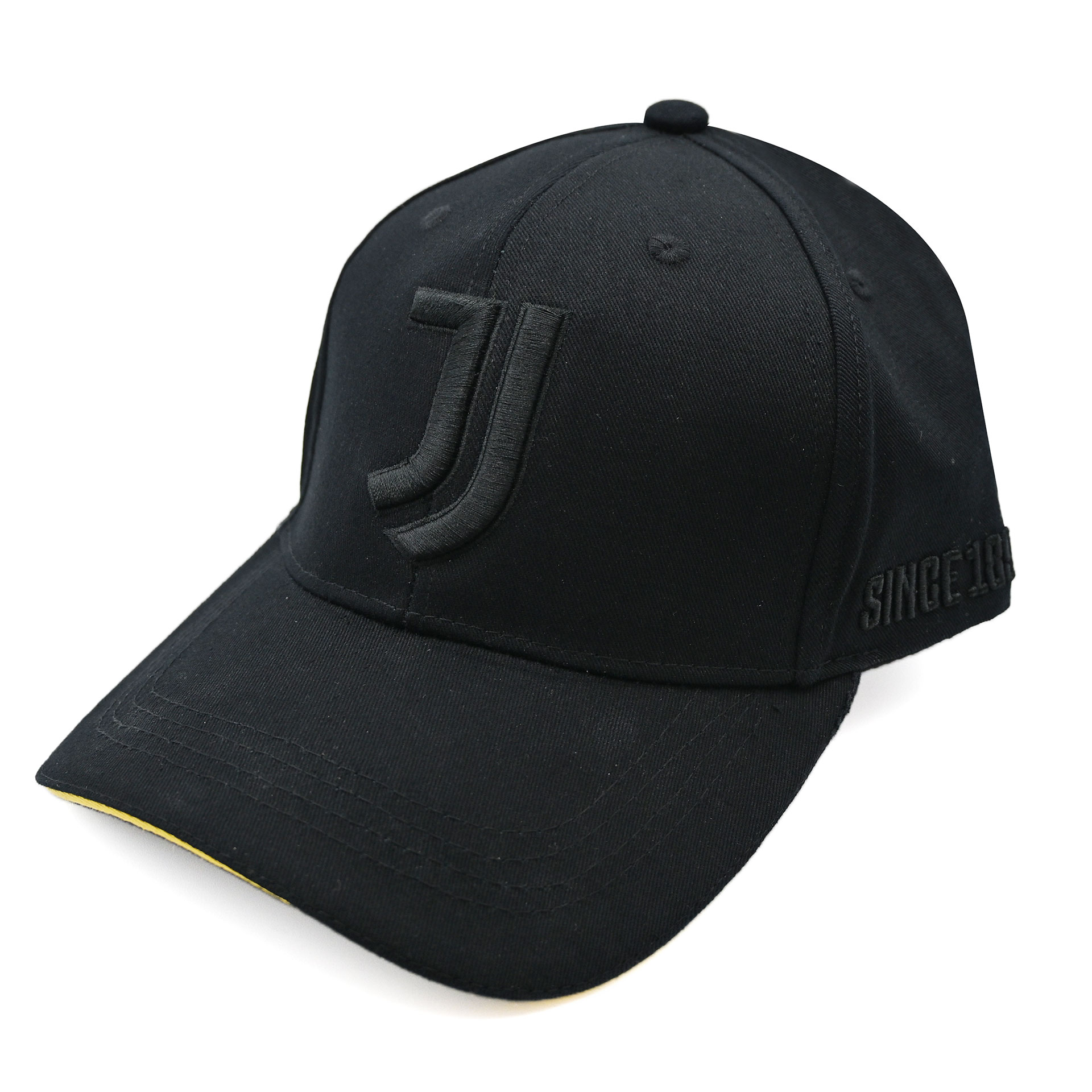 CAPPELLINO POLIESTERE CON VISIERA LOGO GIALLO JUVENTUS
