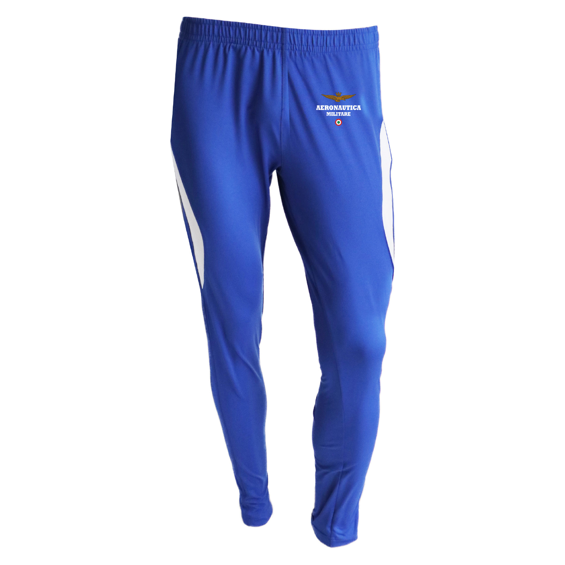 PANTALONE ELASTICIZZATO RUNNING, LOGO STAMPATO, 90% POLIESTERE, 10% ELASTOMERO AERONAUTICA MILITARE