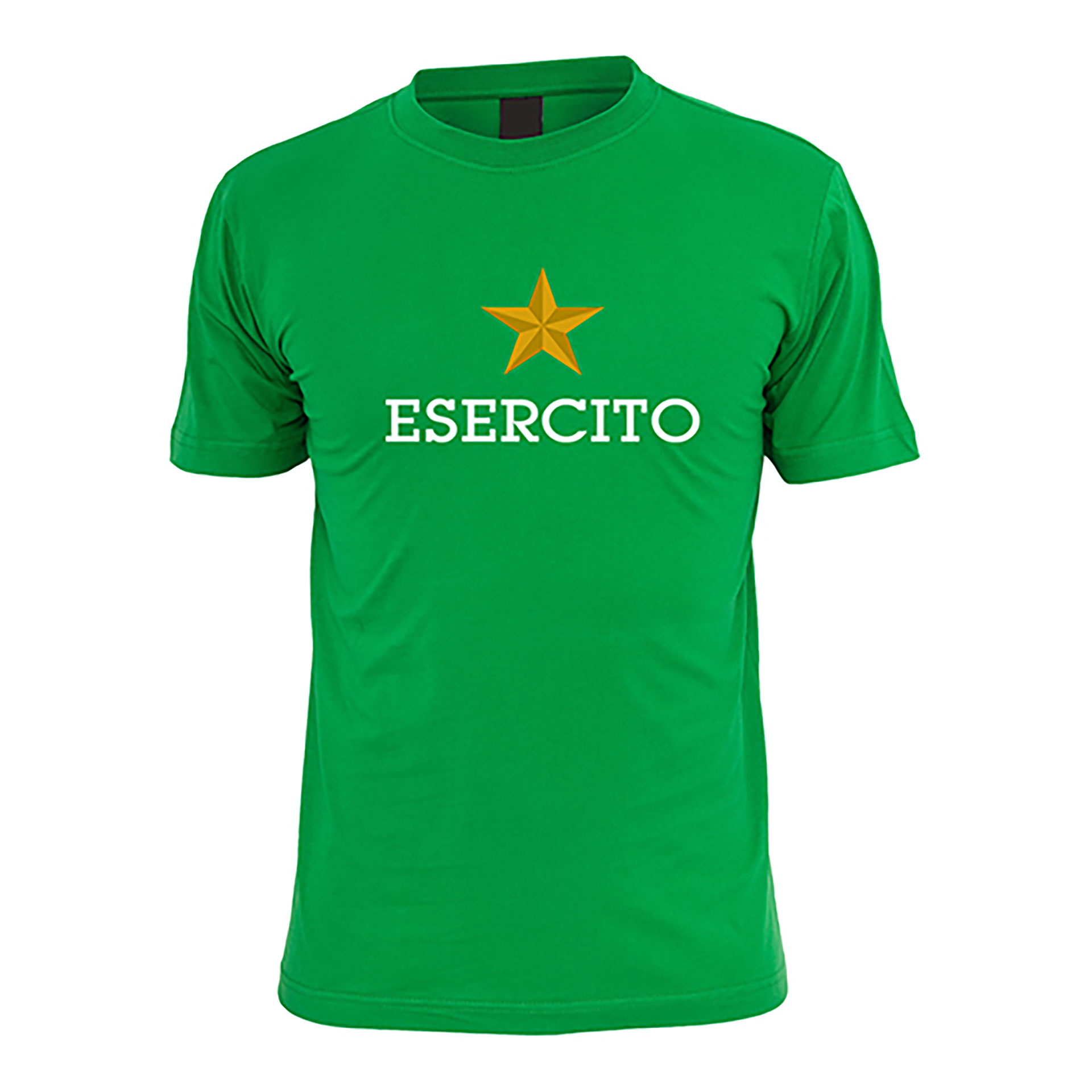 T-SHIRT COTONE MANICA CORTA VERDE ESERCITO ITALIANO