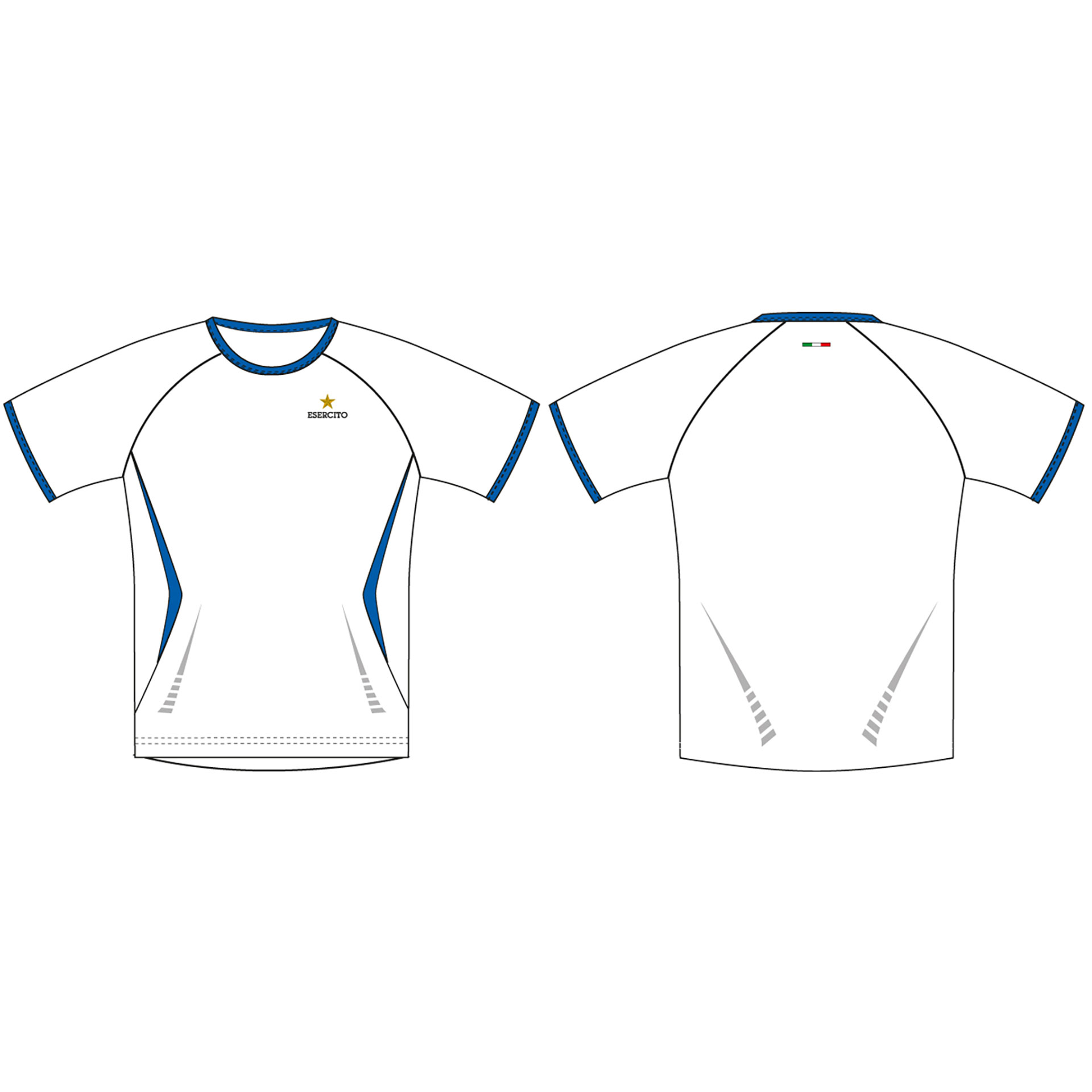T-SHIRT RUNNING, CON LOGO STAMPATO, 100% POLIESTERE ESERCITO ITALIANO