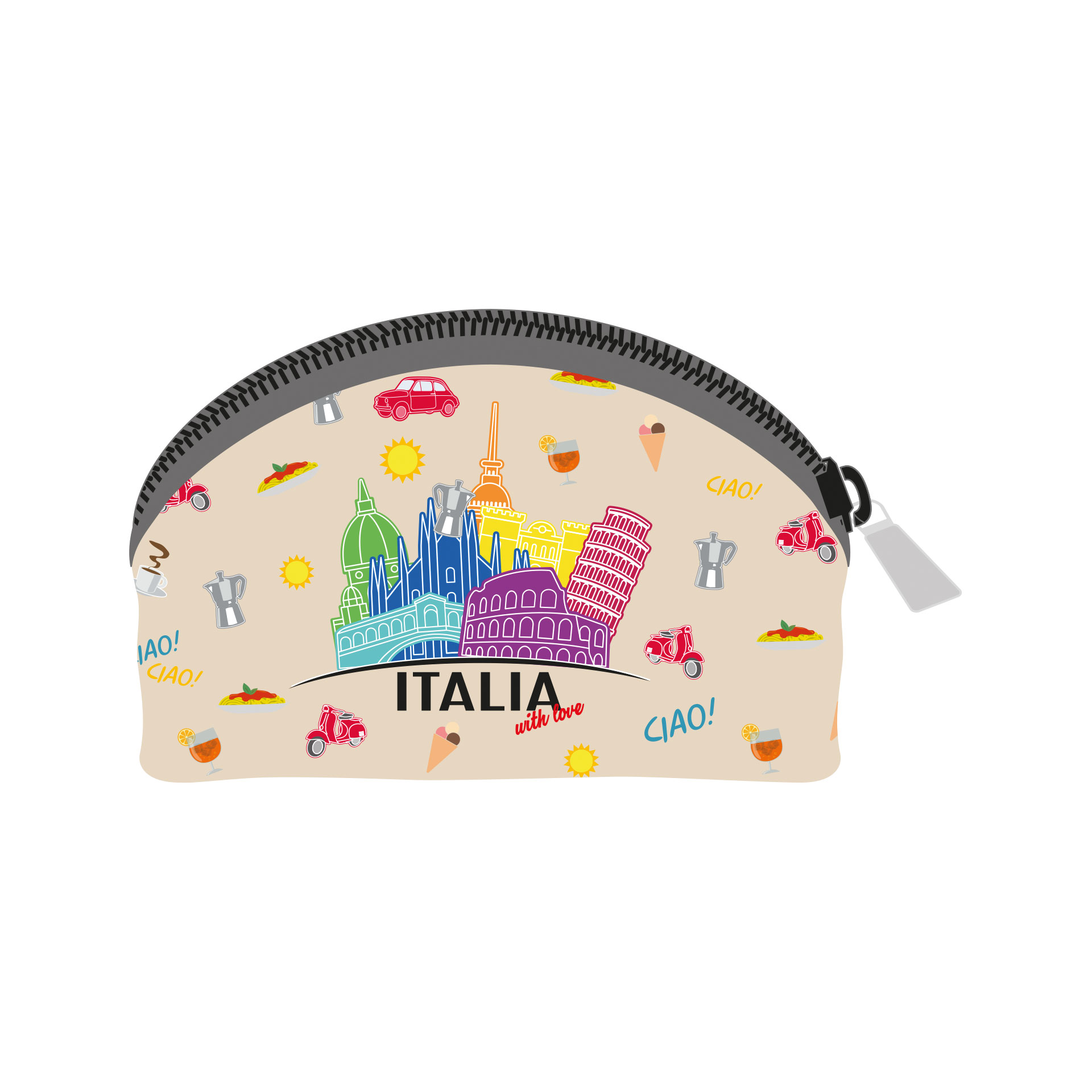 PORTAMONETE A FORMA DI MEZZALUNA IN ECOPELLE 10 5X7X5 CM Giemme Store